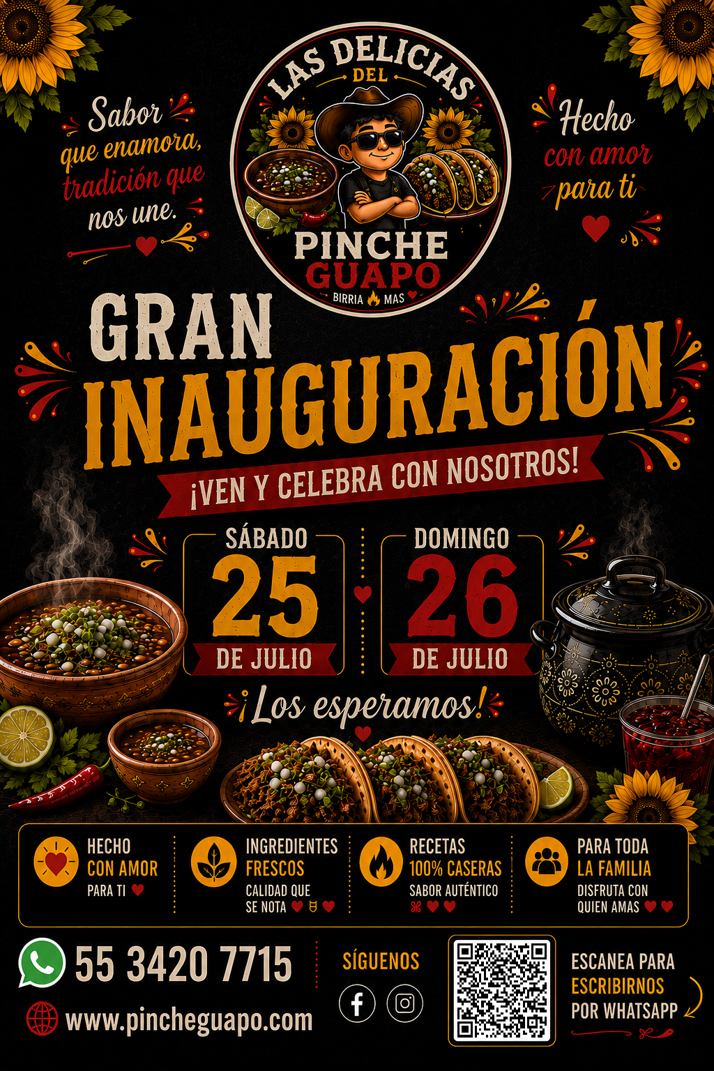 Inauguración de Las Delicias del Pinche Guapo en Tlalnepantla